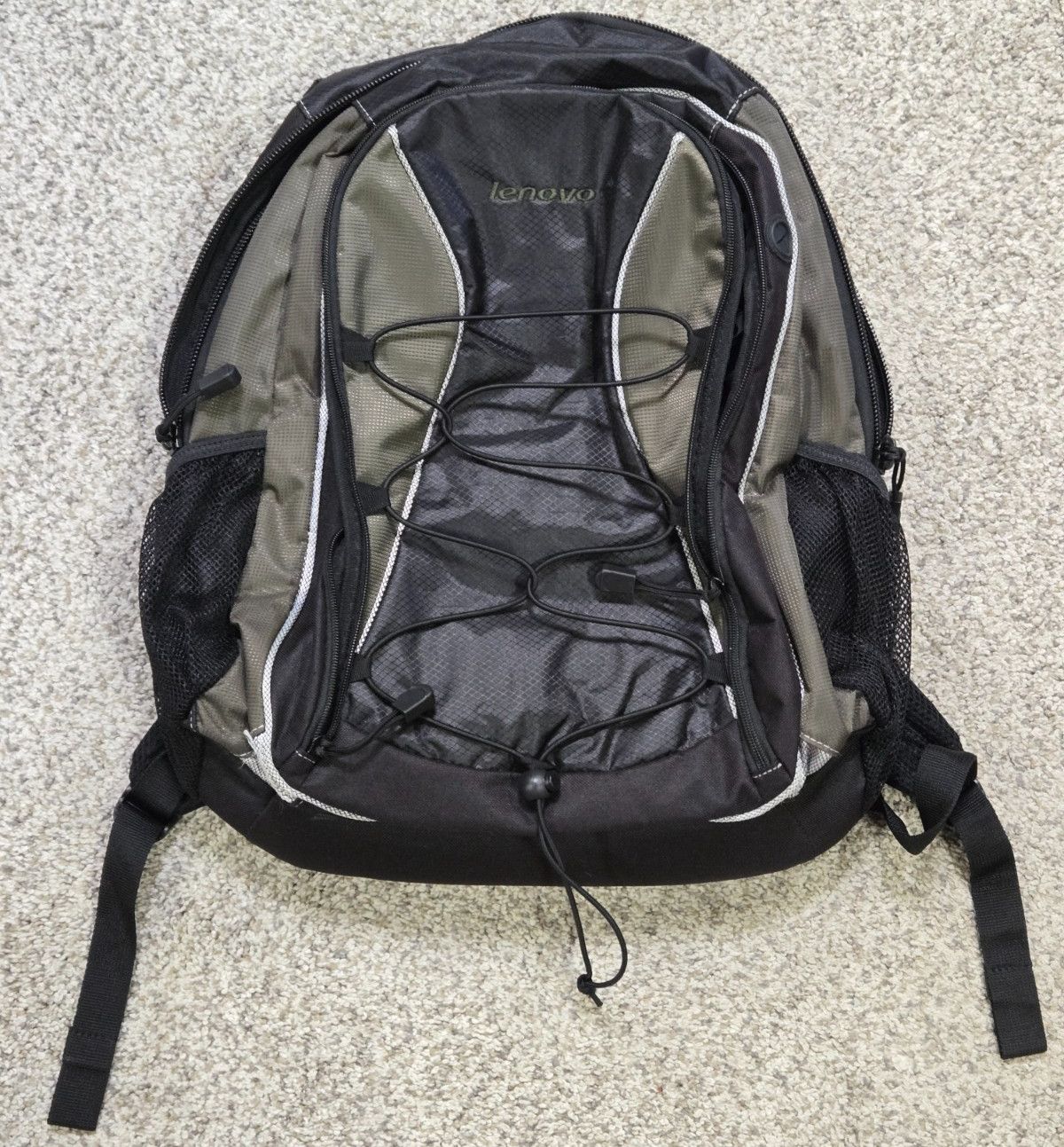 Lenovo Backpack Green Black Performance Padded Pockets Laptop Straps Lightweight
