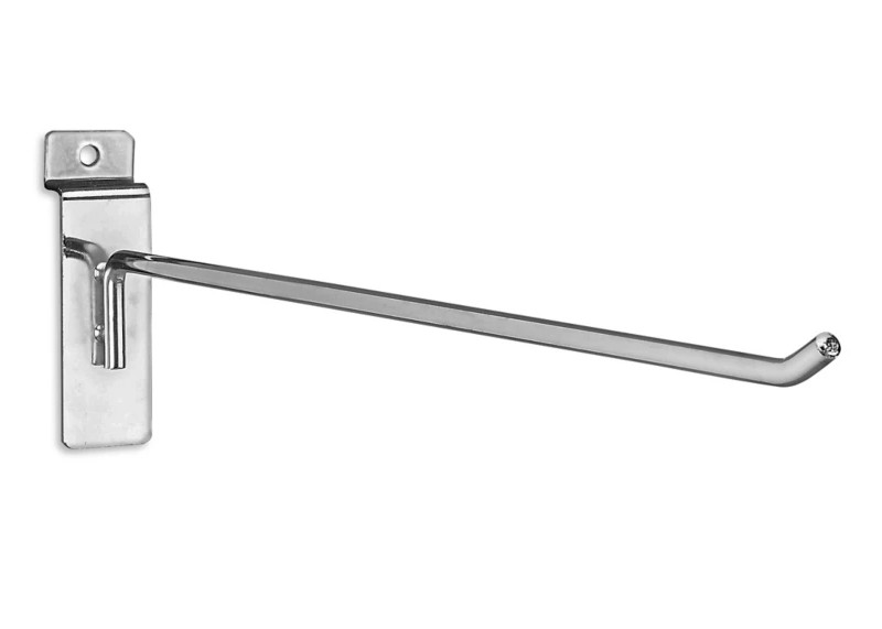 20 Slatwall Hooks -  8" inch chrome