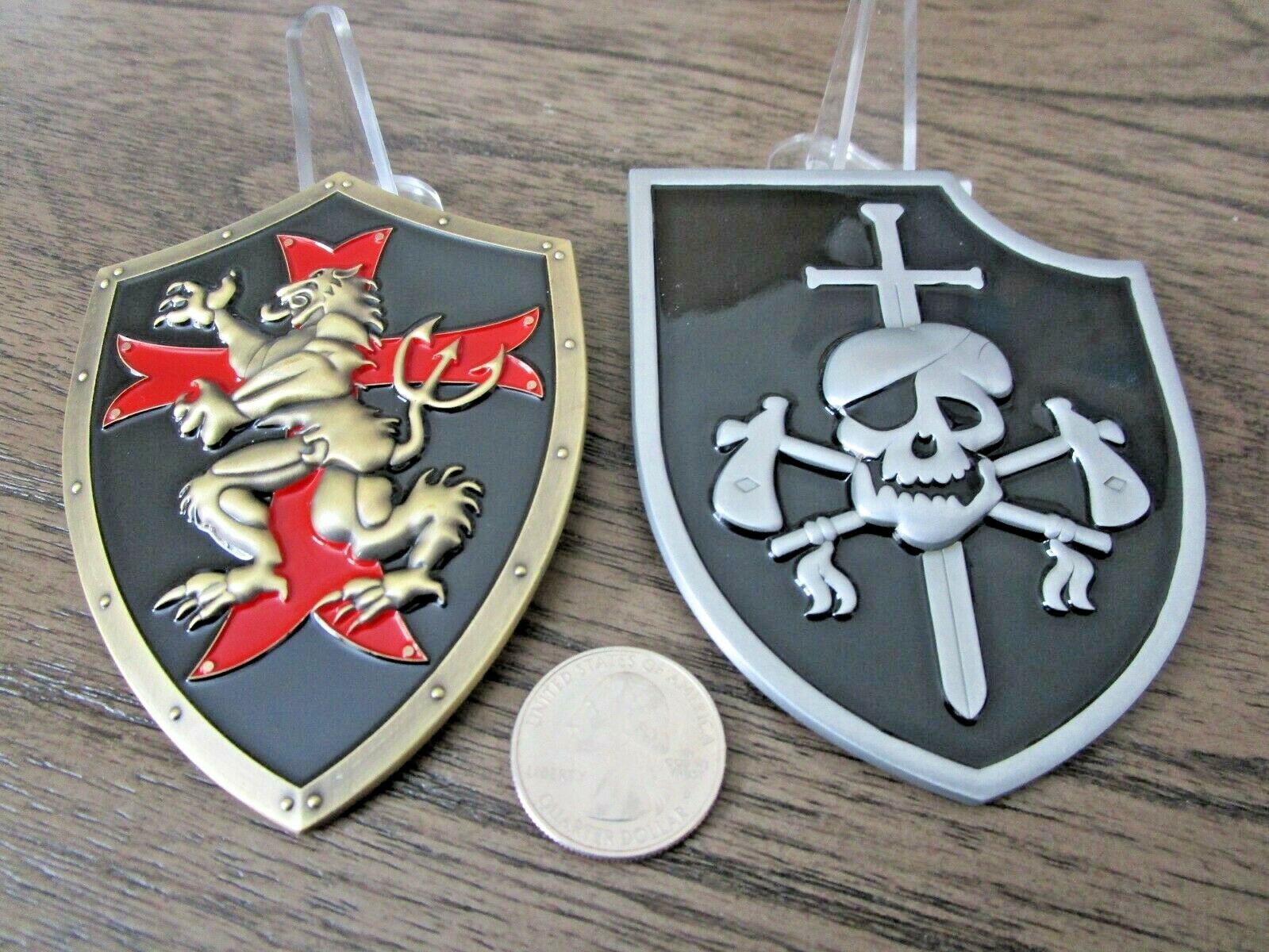 Lot of 2 Navy Seal Team Six Silver & Gold Squadrons NSWDG DEVGRU Challenge Coins