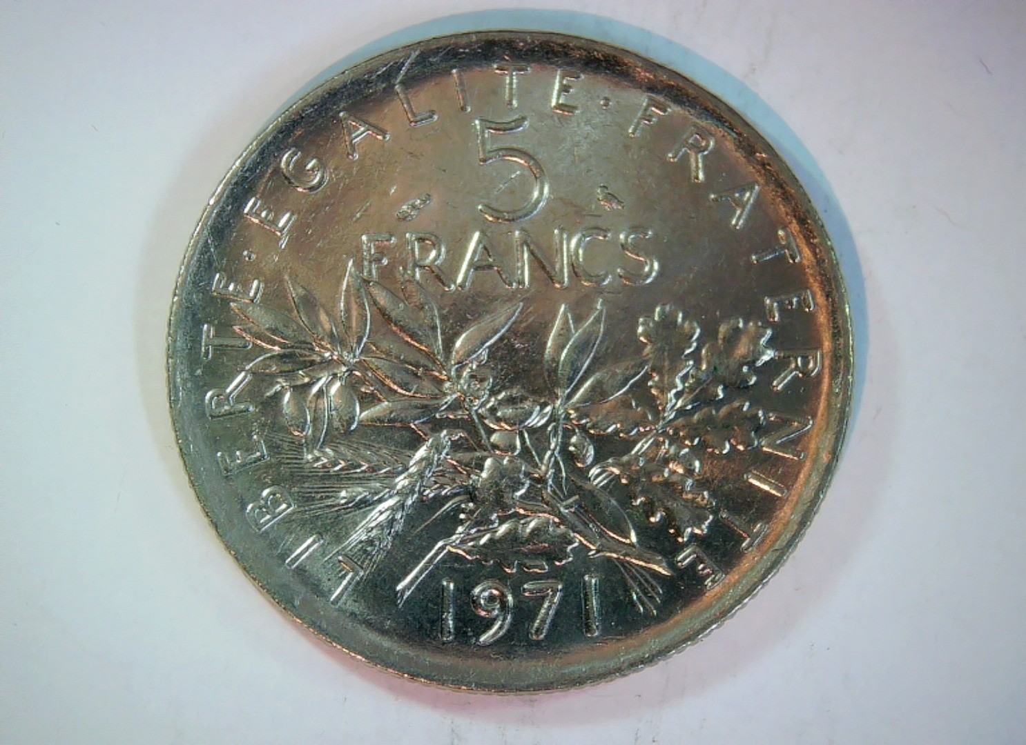 France 1971 5 Francs Semeuse (La Semeuse) 5 Francs Coin
