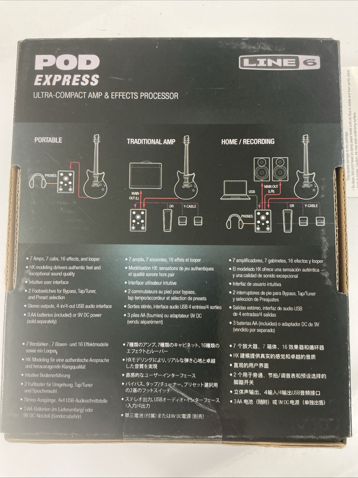 Line 6 POD Express Guitar Portable Amp & Effects Processor Pedal