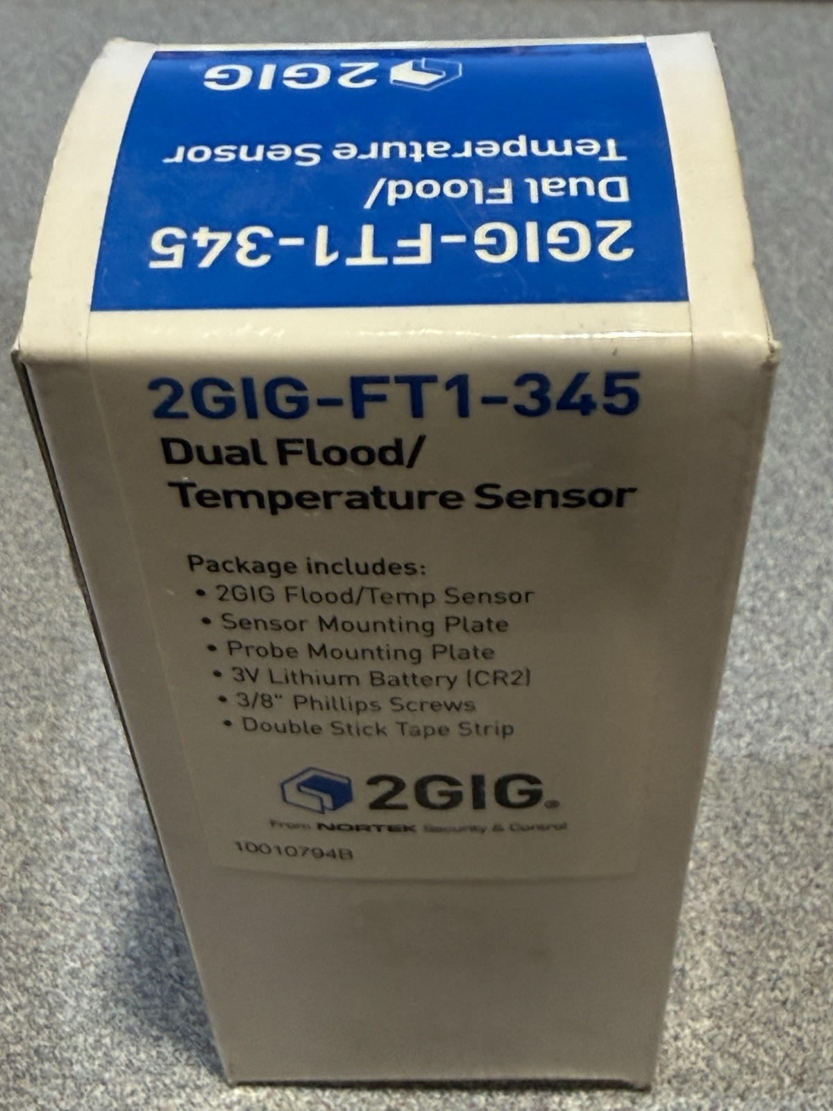 2GIG-FT1-345 Wireless Flood / Temperature Sensor NEW IN ORIGINAL BOX