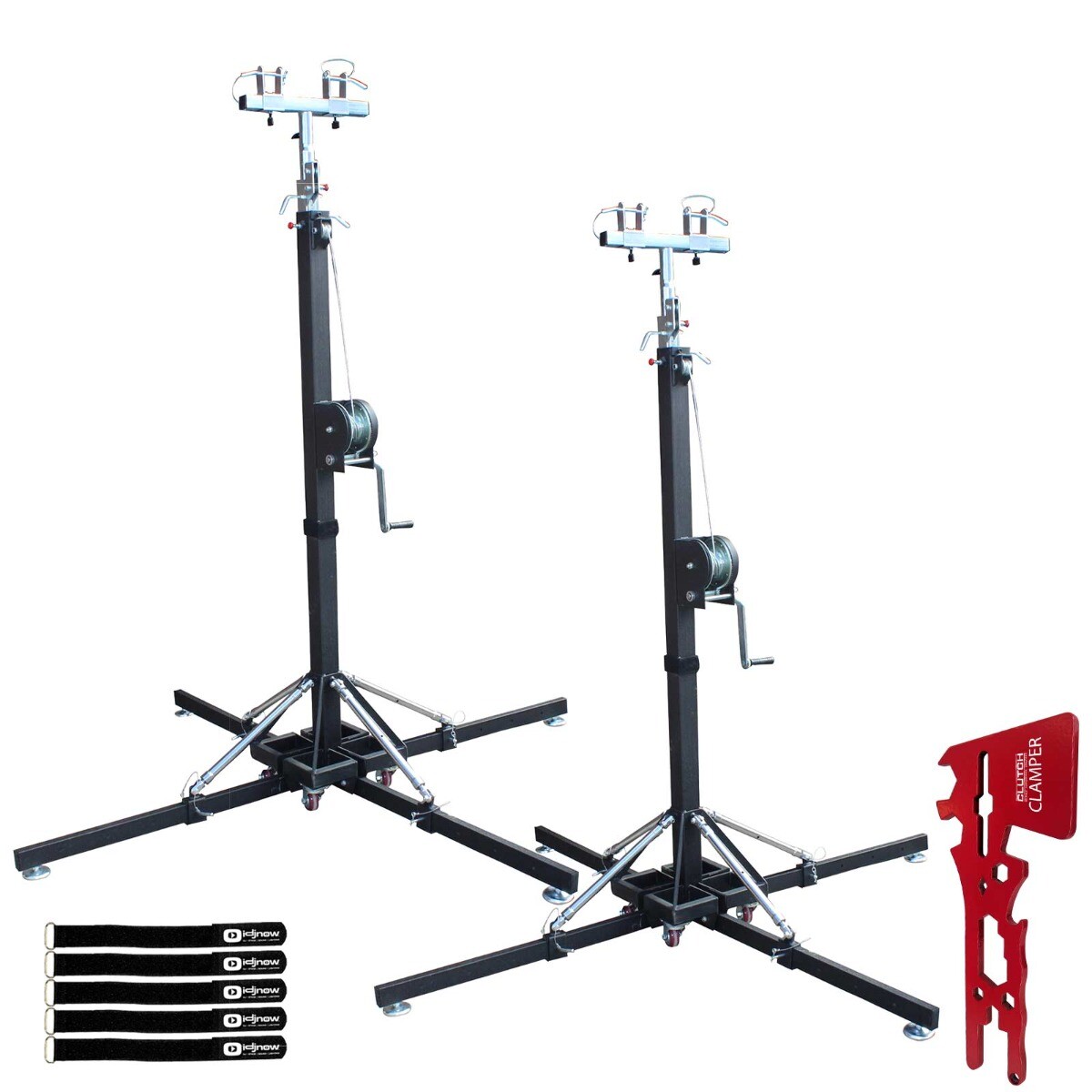 ProX XT-CRANK18FT-330 18FT Stage Lighting Truss Crank Stands Pair w T-Adapter...