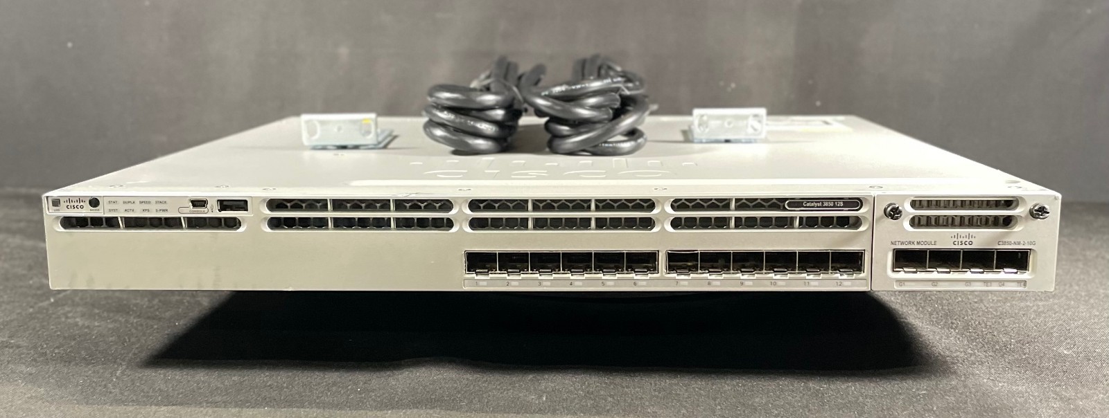 Cisco WS-C3850-12S-S 12 Port Ethernet Switch w/C3850-NM-2-10G Module -Fast Ship