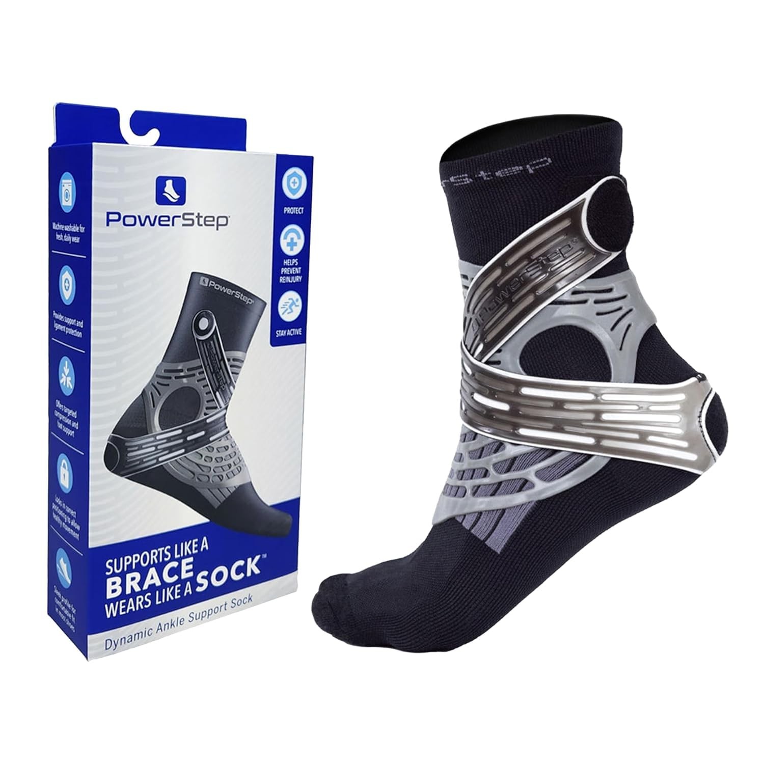 Right Ankle Support Sock Compression Brace Pain Relief Injury Small