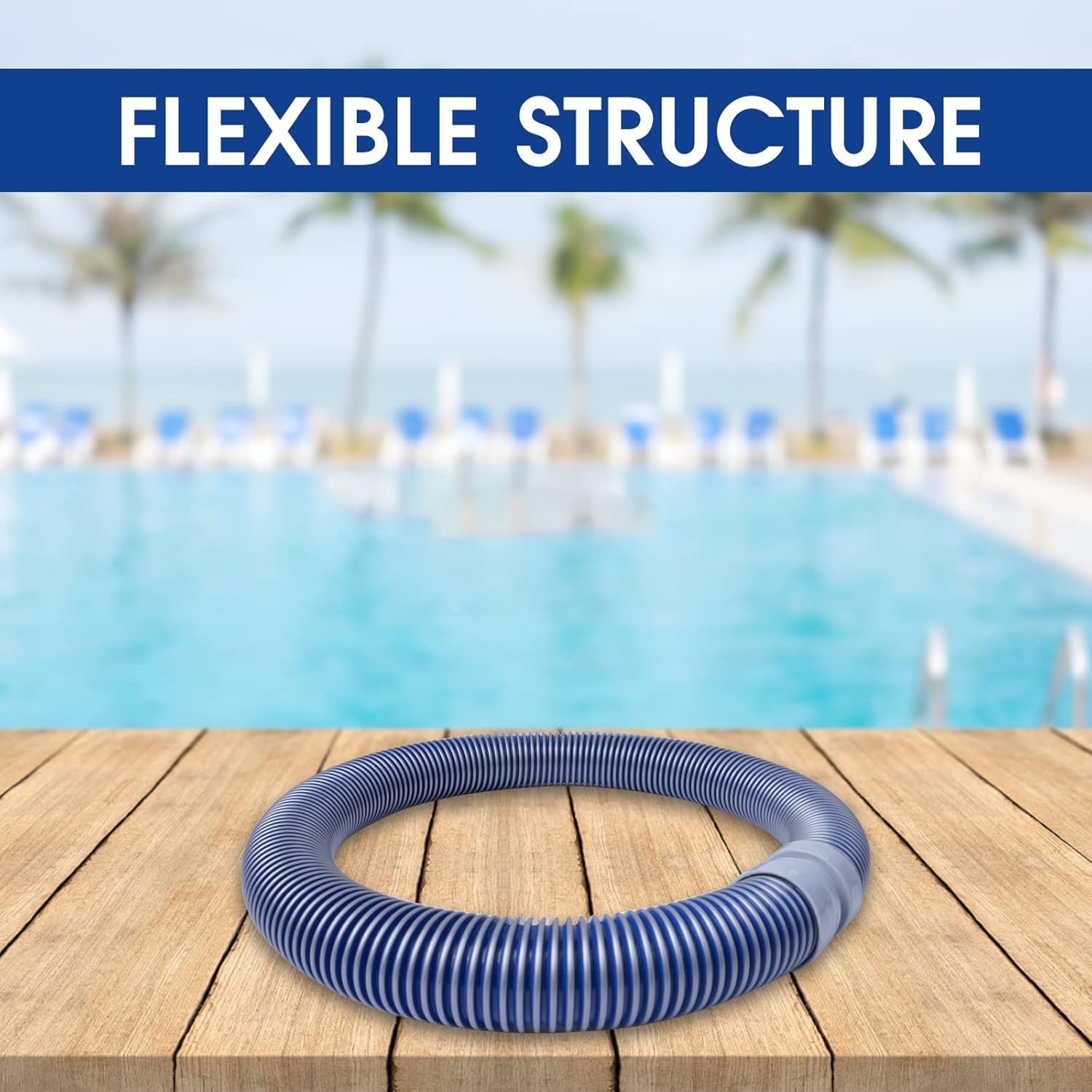 Complete 8-Piece Replacement Pool Hose - 1.5” Diameter for Effortless Cleaning