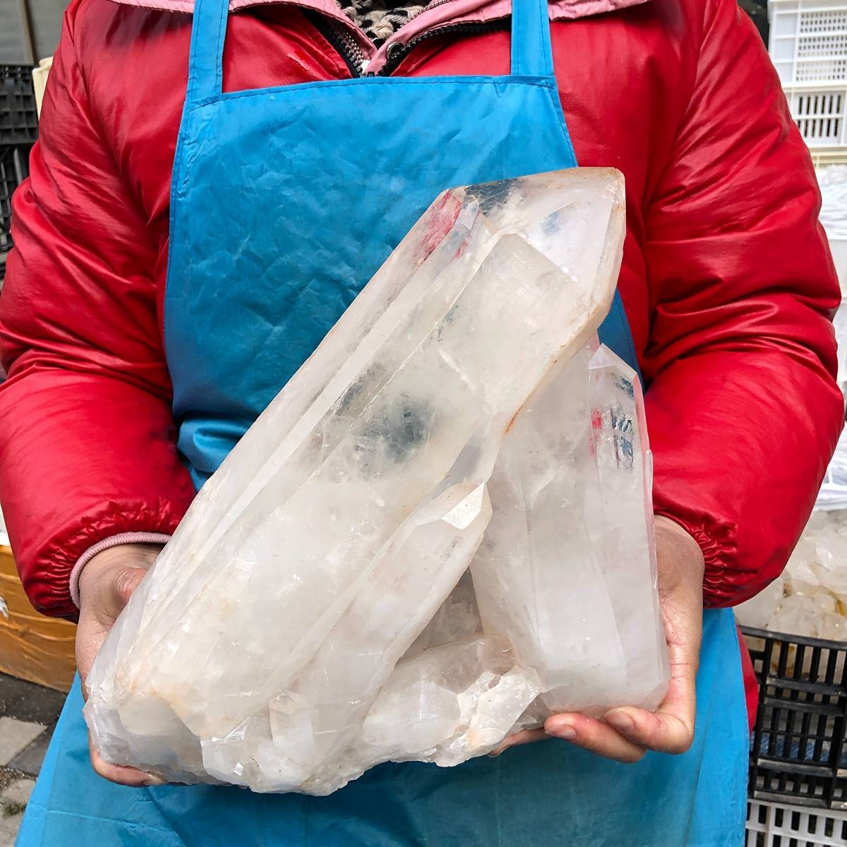 15.88LB Natural White Quartz Crystal Cluster Rough Specimen Healing Stone