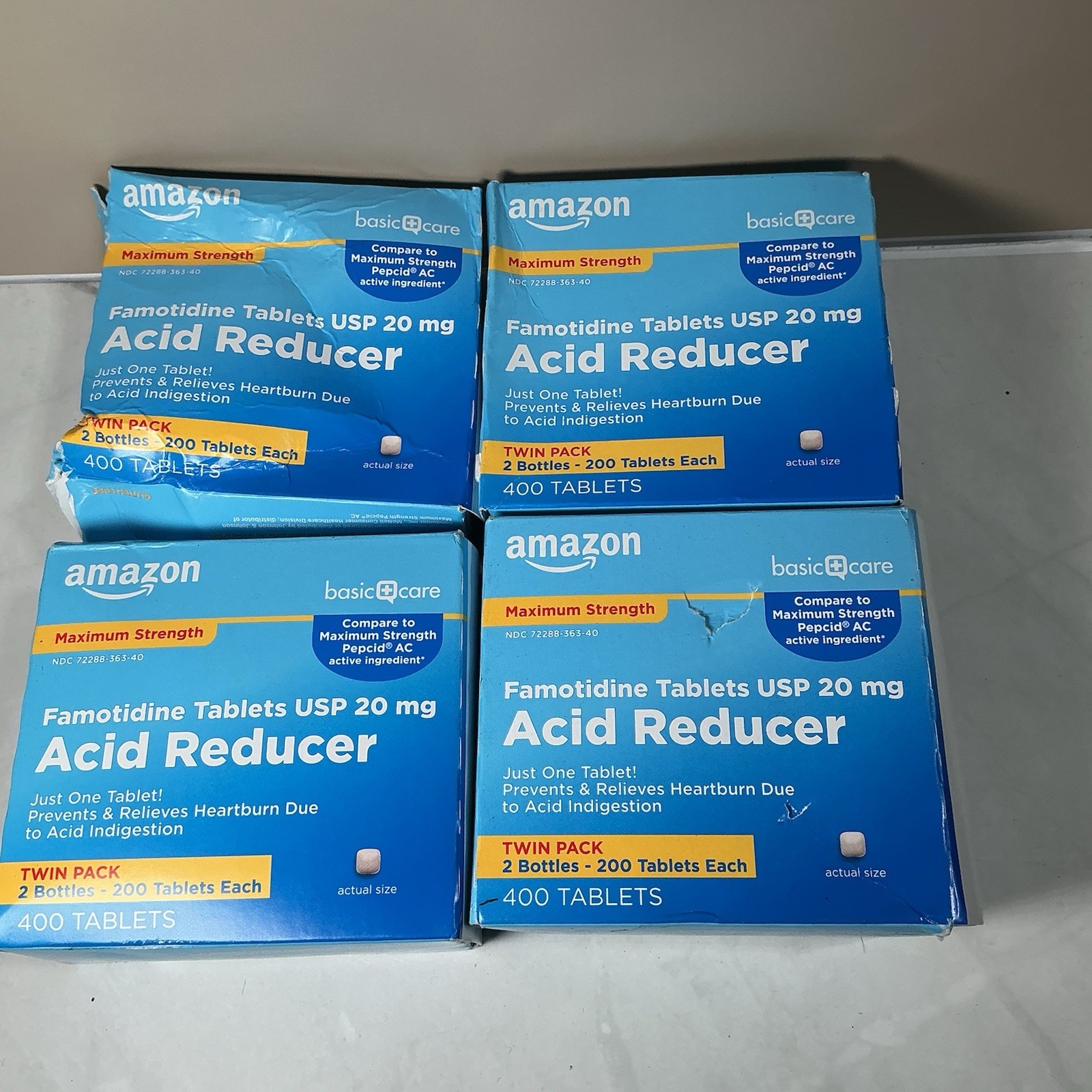 4X Famotidine Tablets 20 mg Acid Reducer Pill Maximum Strength 400 tabs