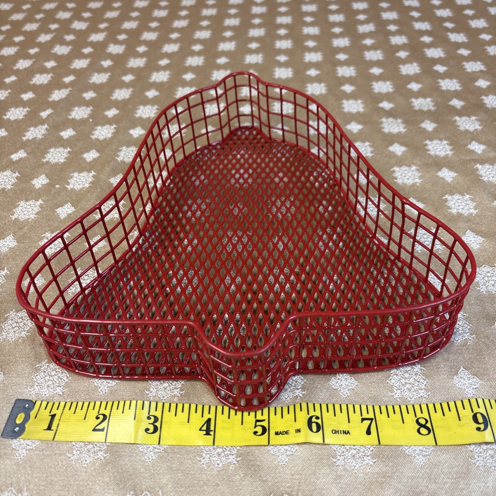 Three Red Christmas Bell-Shaped Nesting Baskets - Never Used!