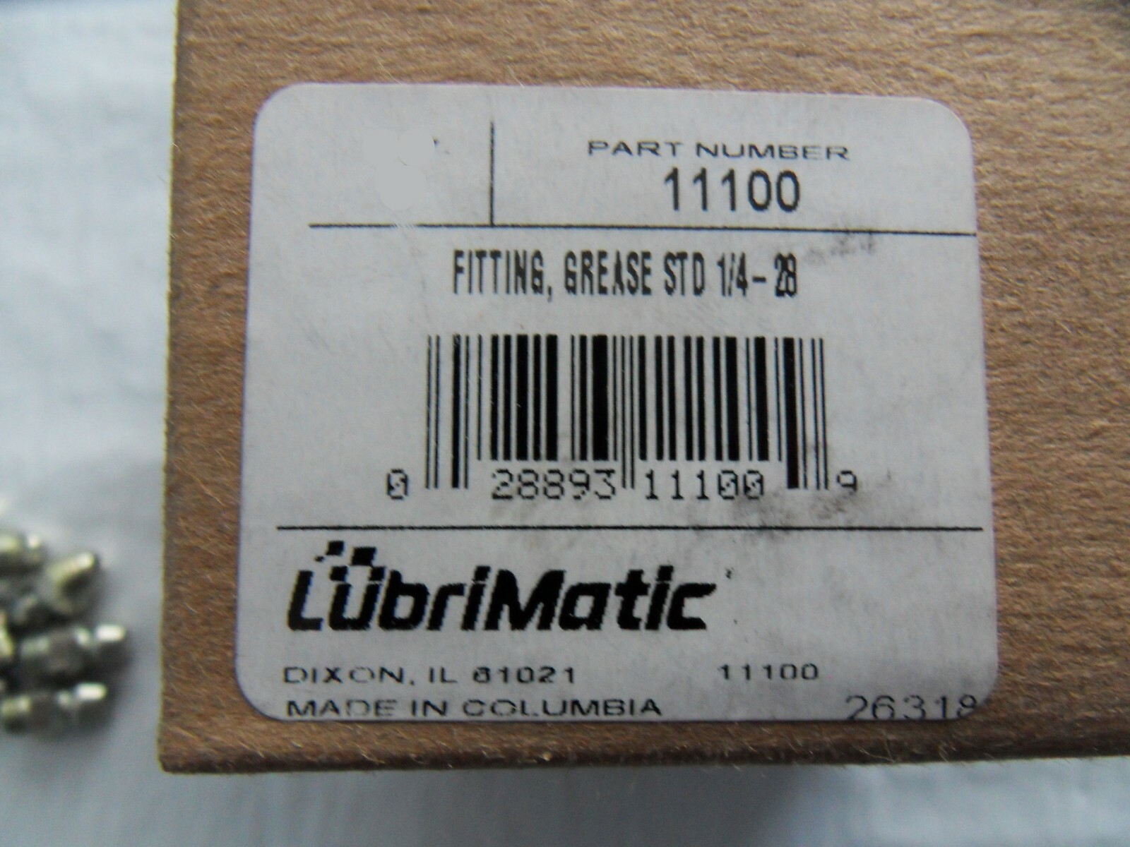 10 New LUBRIMATIC 11101 Grease Fittings 1/4-28 Free US Shipping