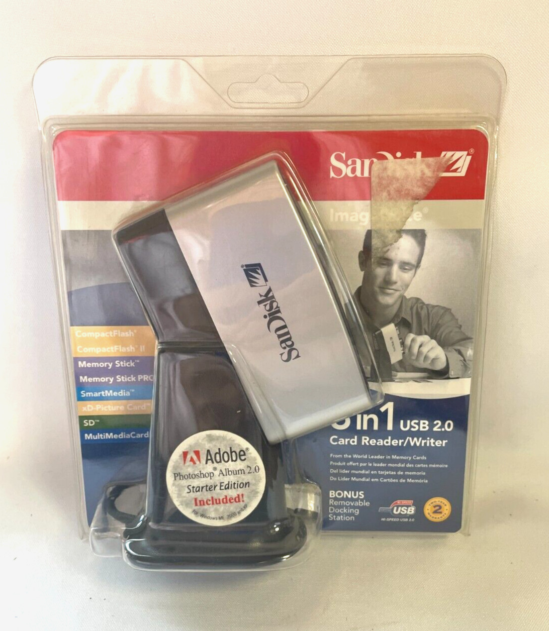 Sandisk ImageMate 8 in 1 USB 2.0 Card Reader/Writer SDDR-88-A15 New Sealed