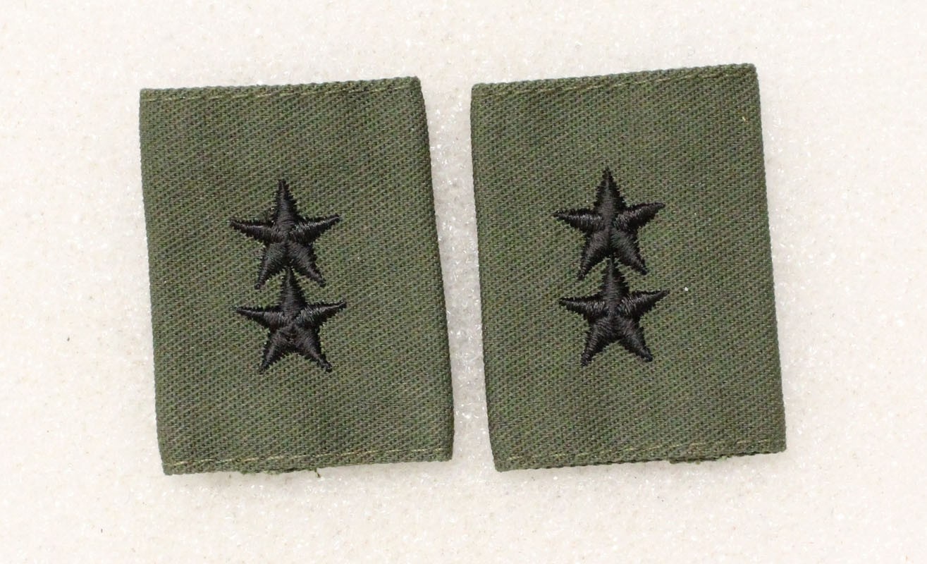 Cloth Military Rank 033: Army Major General, pair - WCP jacket tab