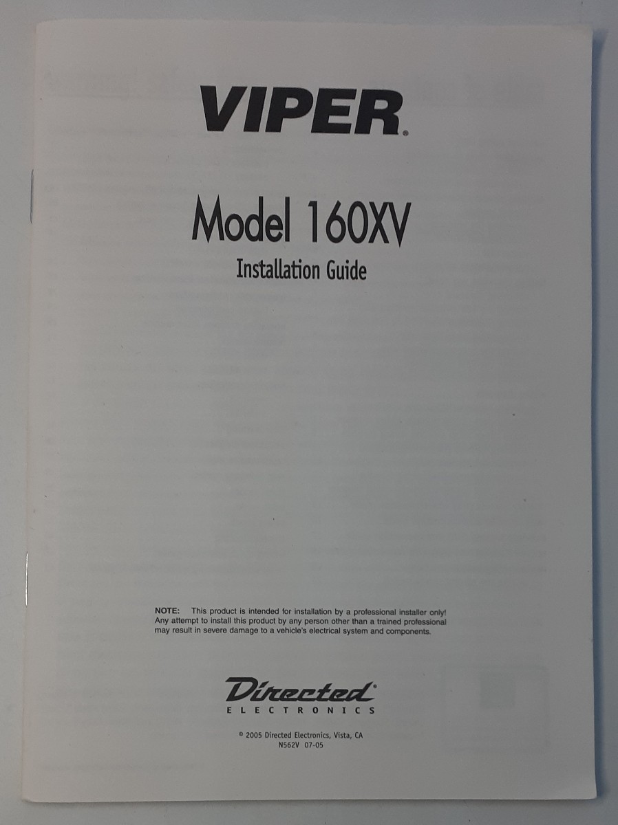 Viper 160XV Remote Start