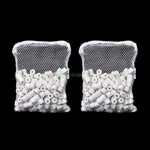 1000g Bio Ceramic Rings in 2 Filter Media Bags for Aquarium Fish Canister Filter