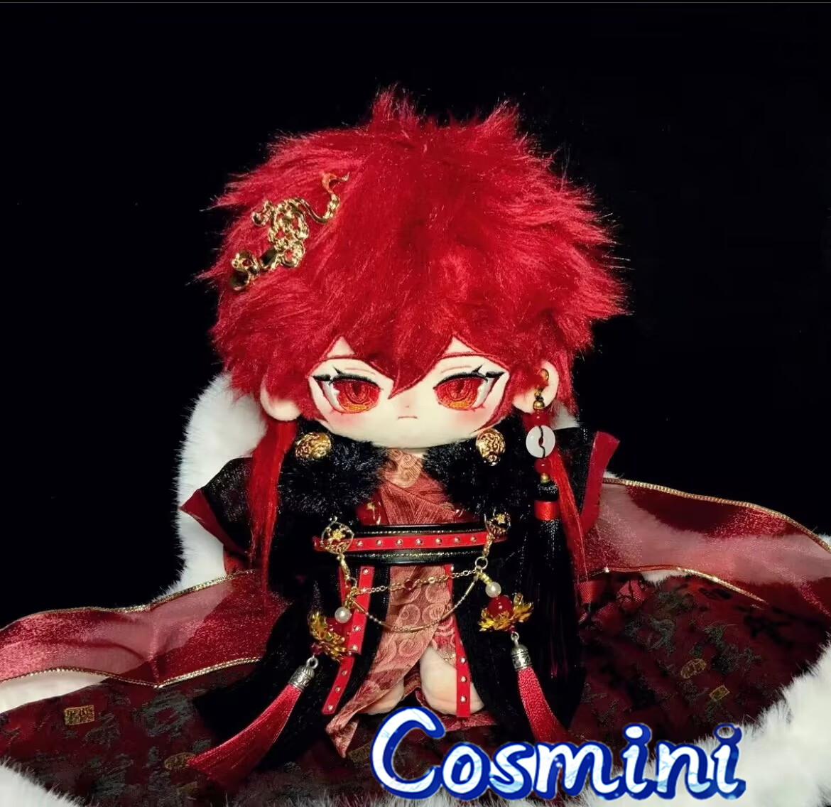 In Stock Genshin Impact Diluc 20cm Plush Doll Dress up Stuffed Toy Anime Plushie