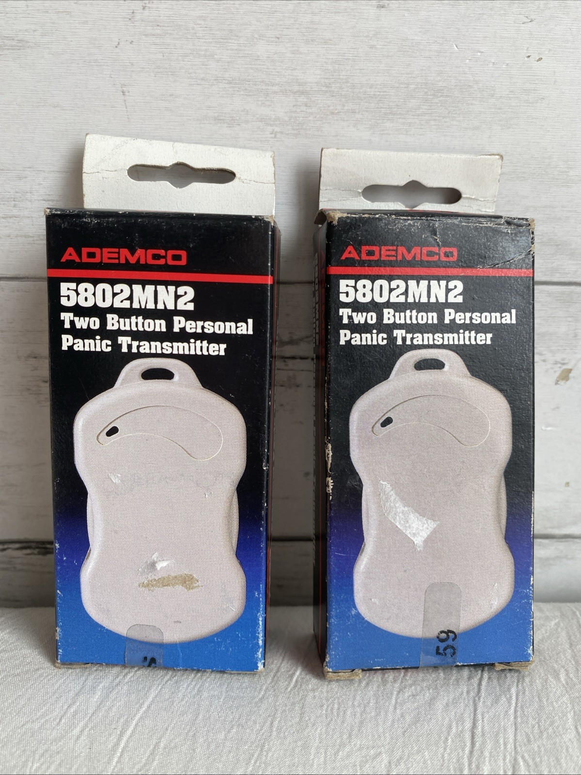 ADEMCO 5802MN2 TWO BUTTON PERSONAL PANIC TRANSMITTER LOT OF 2