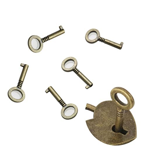 6pcs Retro Mini Lock Replacement Key, Suitable for Universal Keys Such As Mini