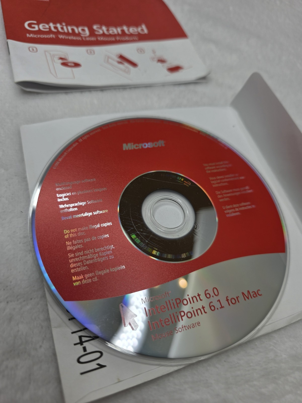 Vintage Y2K Microsoft IntelliPoint 6.0 6.1 Mac Wireless Mouse Driver Disc Manual
