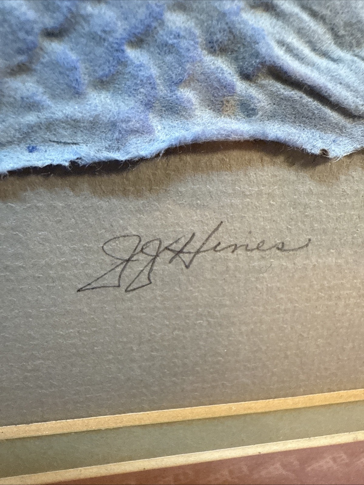 “Something Fishy” Original Framed Art signed J. J Hines 16.25 By 20.25”