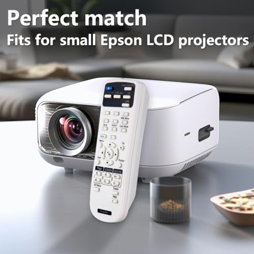 Projector Remote Control Only for Epson LCD Home Cinema, Powerlite, EB-,EX,VS,