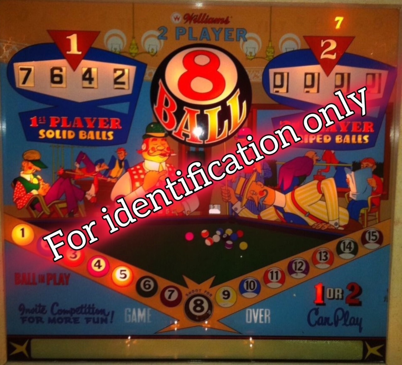 1966 Williams 8 Ball / Eight Ball Pinball Machine Rubber Ring Kit
