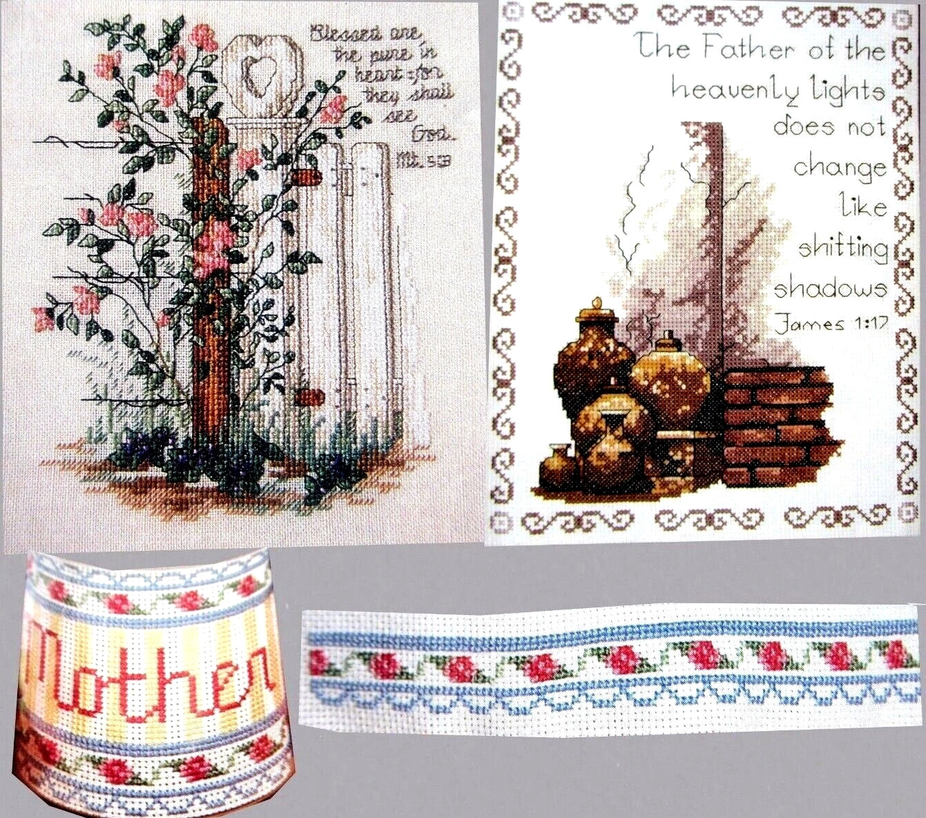 Father Of Heavenly Lights No Change Pure In Heart Mother CROSS STITCH PATTERN