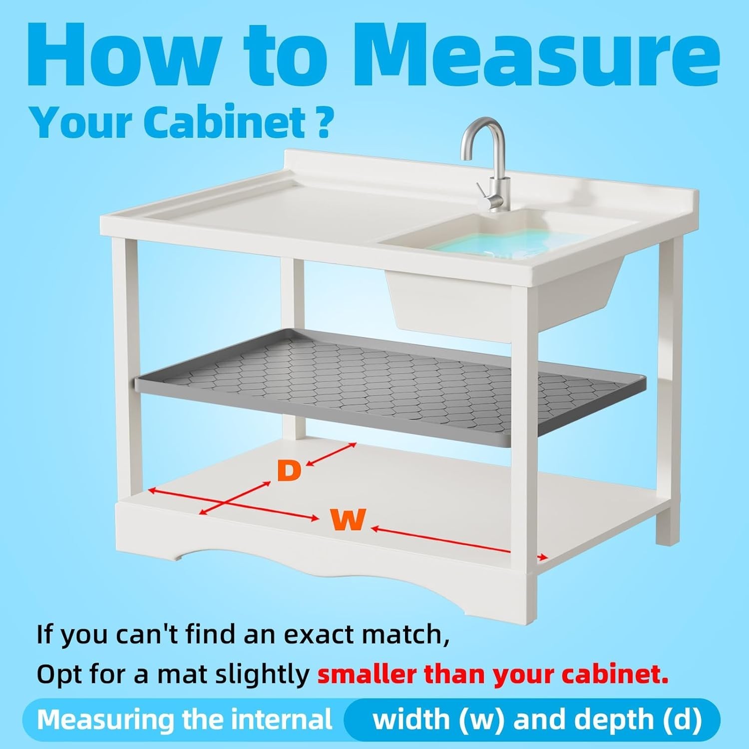 Versatile 34" x 22" Silicone Under Sink Protector - Clean & Worry-Free Solutions