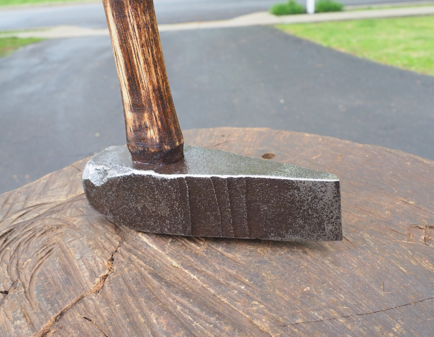 SHARP 4LB SLANT FACED STRAIGHT BUTCHER DIAGONAL CUT OFF BLACKSMITH HAMMER ANVIL