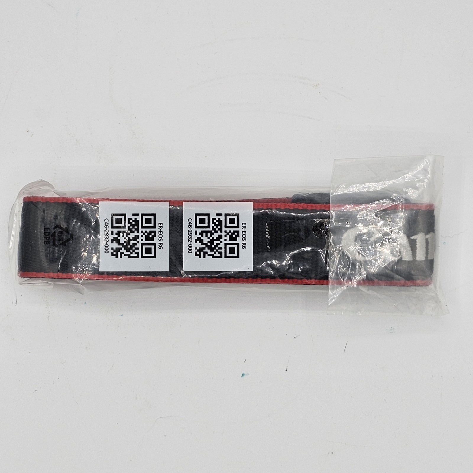 Canon EOS Camera Neck Strap, Genuine, Black/Red - New In Package