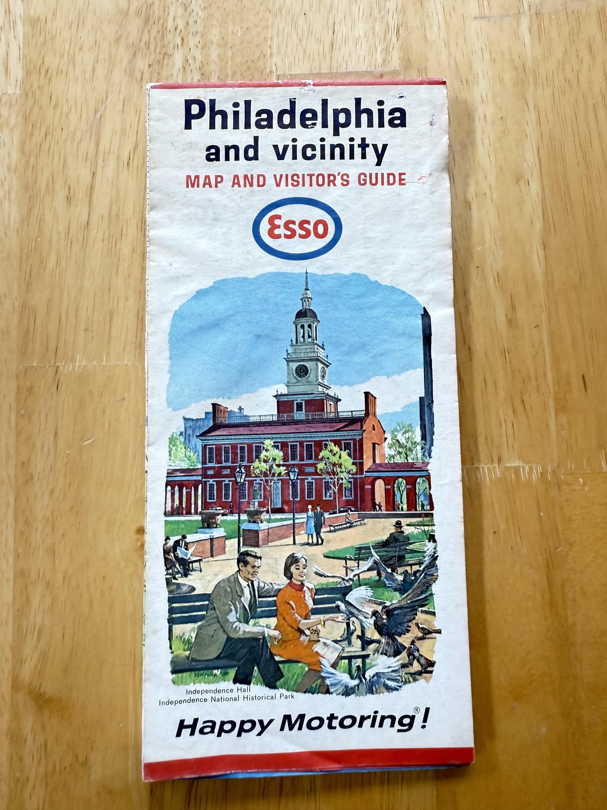 Vintage 1965 Esso Philadelphia And Vicinity Map Visitor Guide Folded Brochure