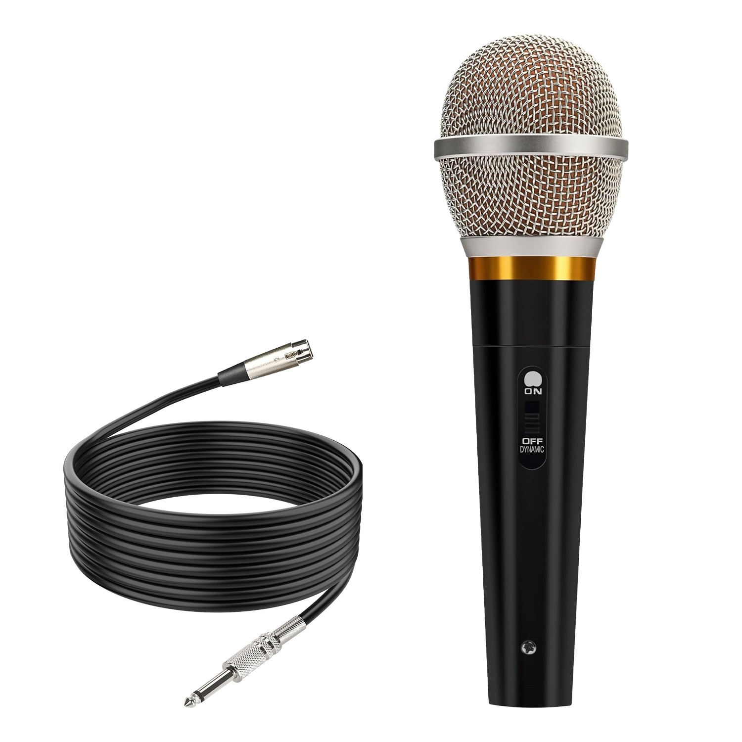 Handheld Dynamic Microphone With On/Off Switch 13ft Detachable XLR Cable