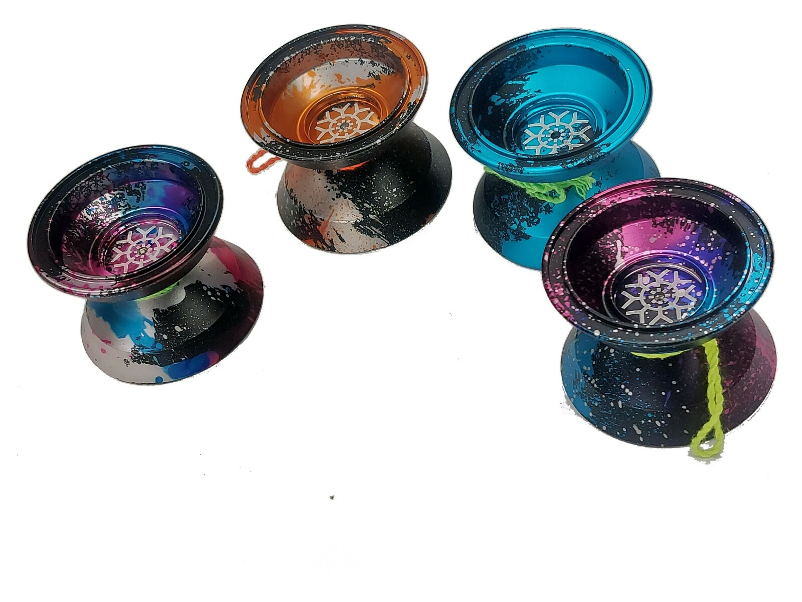 Acid Unresponsive Professional Magic Trick YoYo Anodized Metal Orange Splash