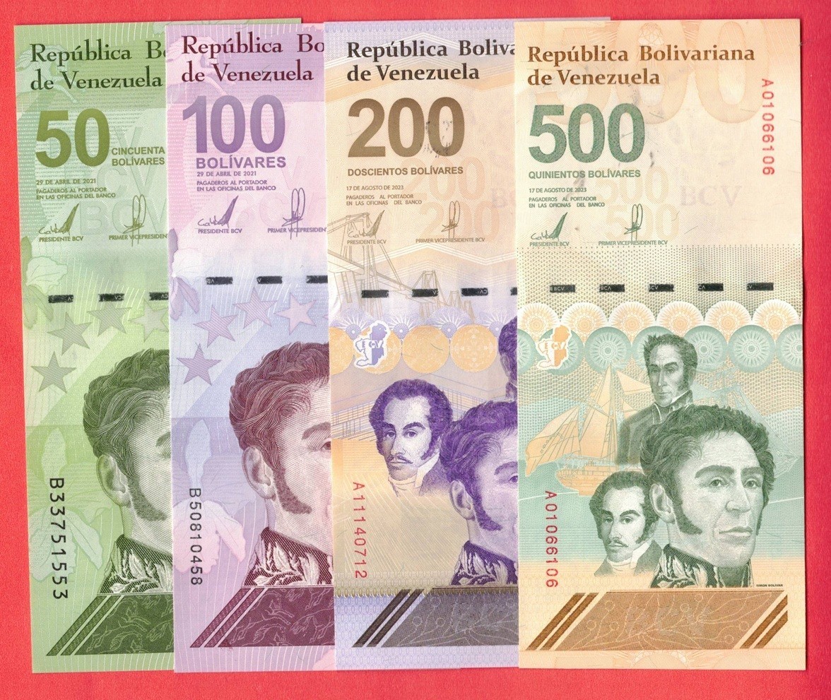 Venezuela 50, 100, 200 & 500 Bolivar Digitales 2024 UNC -Million Soberano