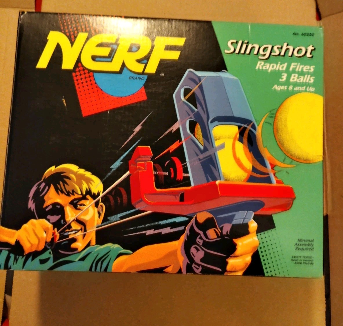 Vintage NERF Slingshot 60350 With Box Kenner 1991 No Balls