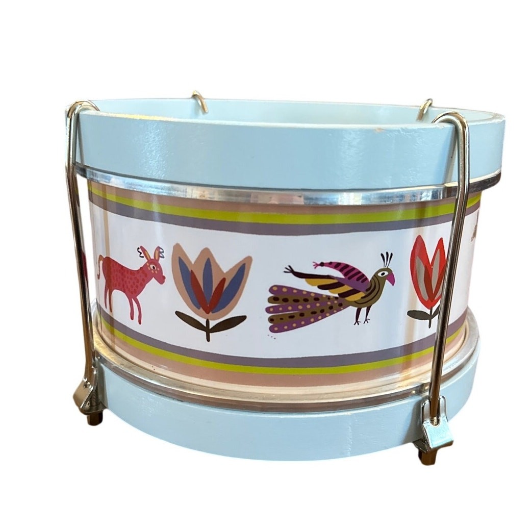 Anthropologie Tin Sloan Drum Kids Children Percussion Instrument Nursery Decor