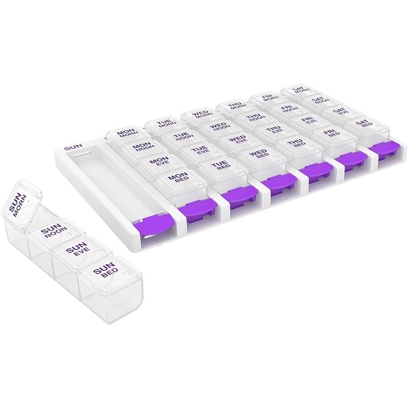 7 Day Pill Organizer Weekly Medication Travel Friendly Easy Use Durable Design
