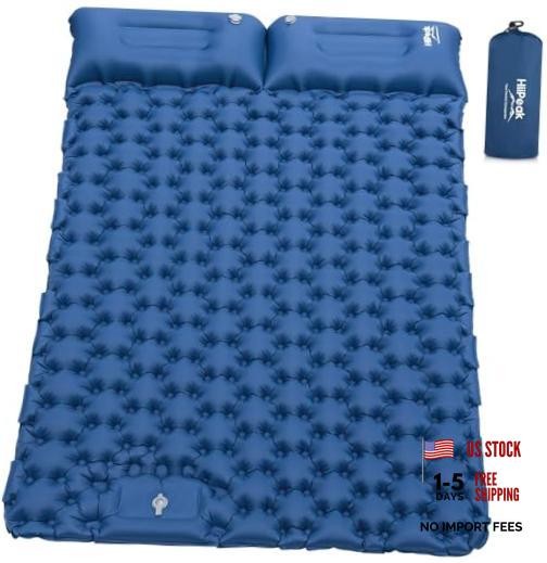 Sleeping Pad for Camping- Ultralight Inflatable Sleeping Mat New Blue Double
