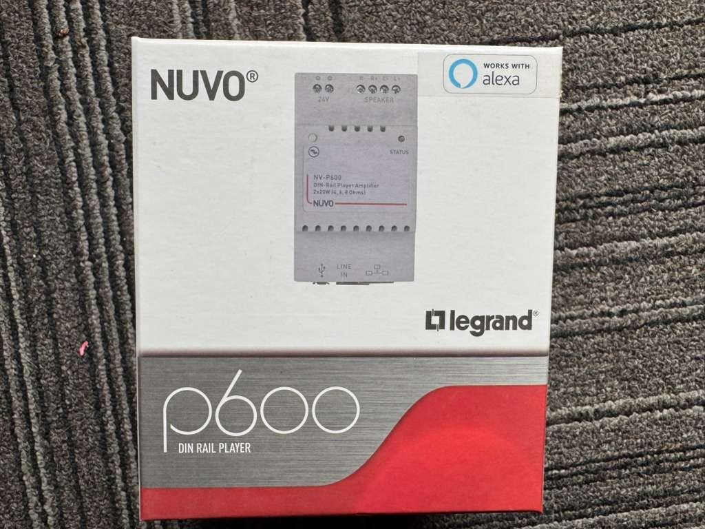 Nuvo P600 NV-P600 DIN Rail Streaming Player Amplifier Legrand Open Box