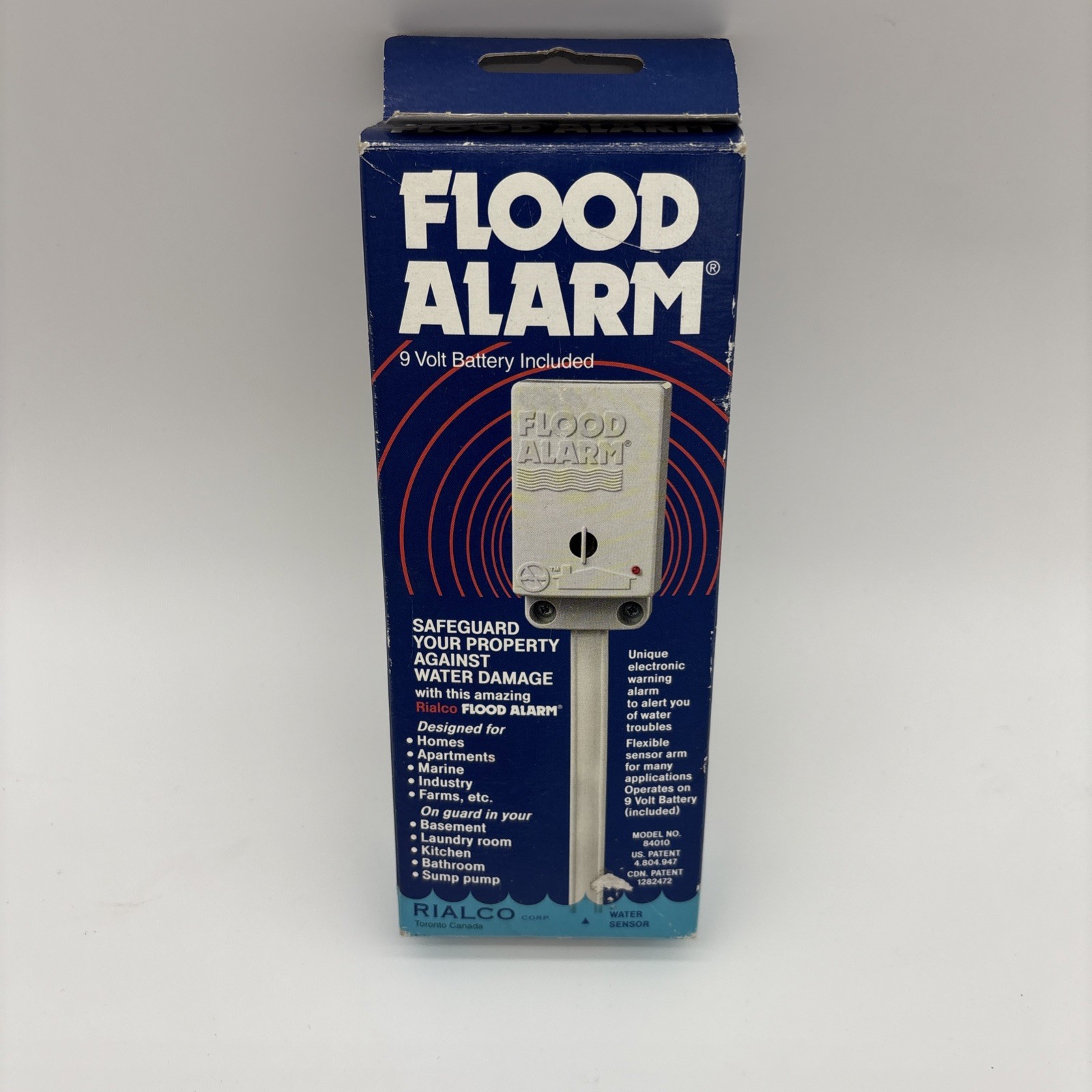 Rialco Flood Alarm Water Leak Detector 9 Volt