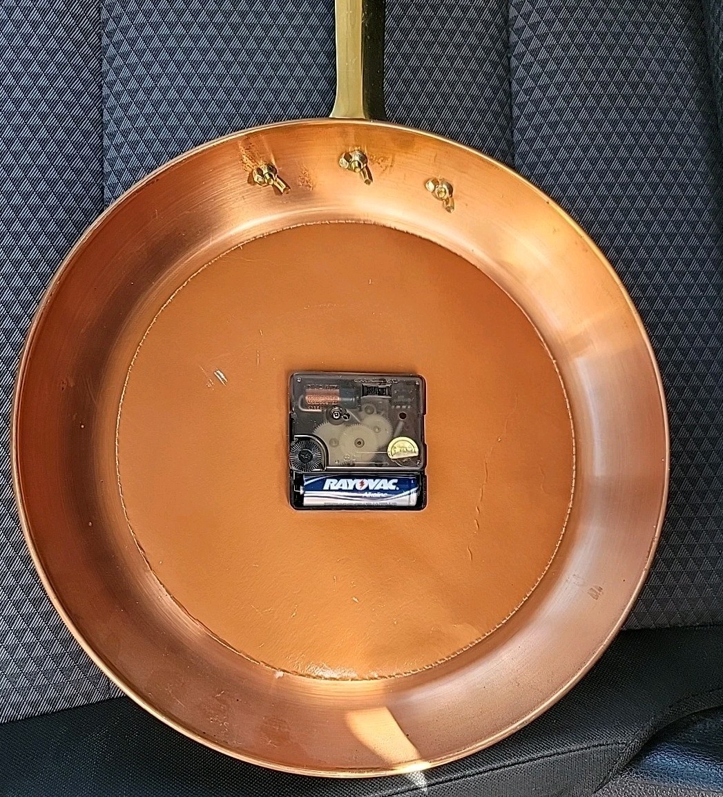 Copper Pan Skillet Clock