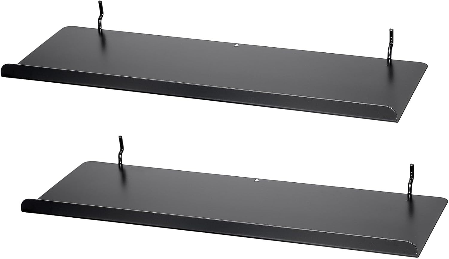 2 Pack Pegboard Shelves with Lip - 15x5.5 in, Metal Shelf Pegboard Steel