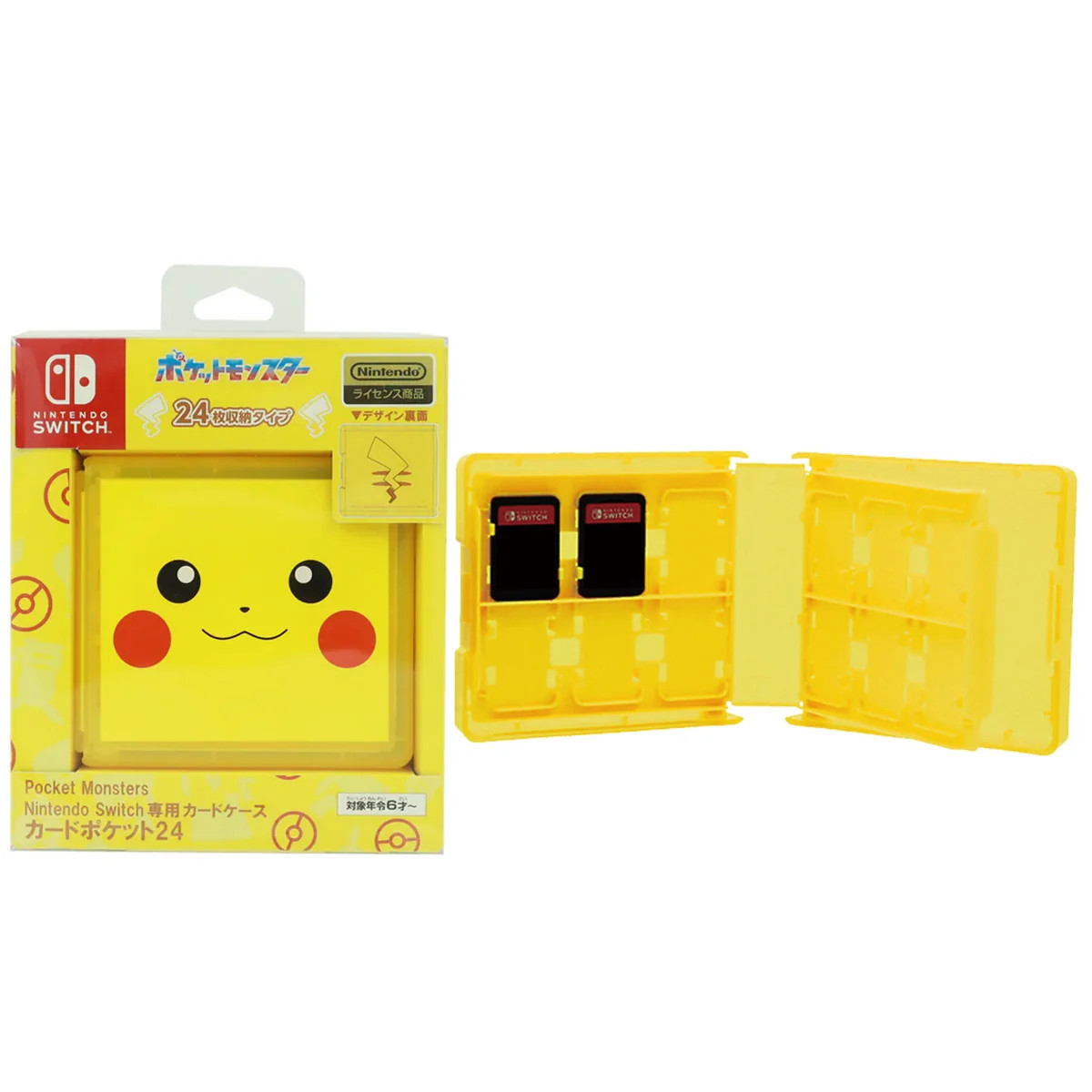 Pokemon Pikachu Card case for Nintendo Switch Card Pocket 24 Nintendo Licensed