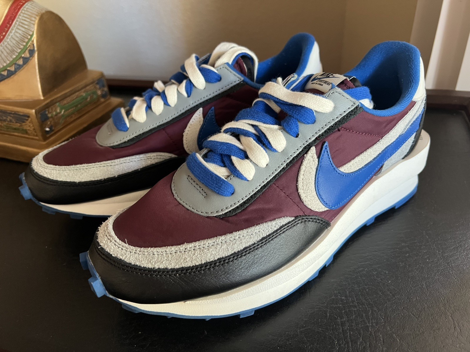 Size 10.5 - sacai x Undercover x Nike LDWaffle Night Maroon Team Royal