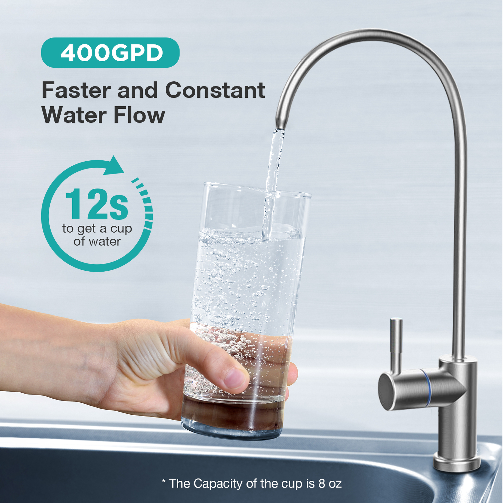 SimPure WP2-400GPD UV Alkaline pH+ Drinking Water Filter Reverse Osmosis System