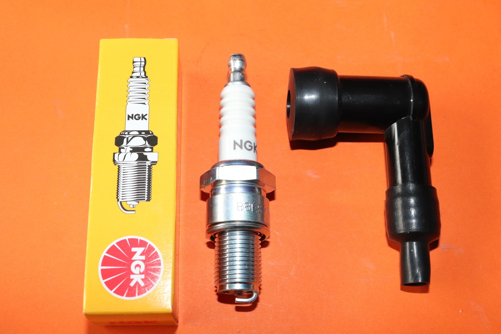 BSA D10 D14 BANTAM LONG REACH NGK SPARK PLUG AND LUCAS RESISTOR PLUG CAP