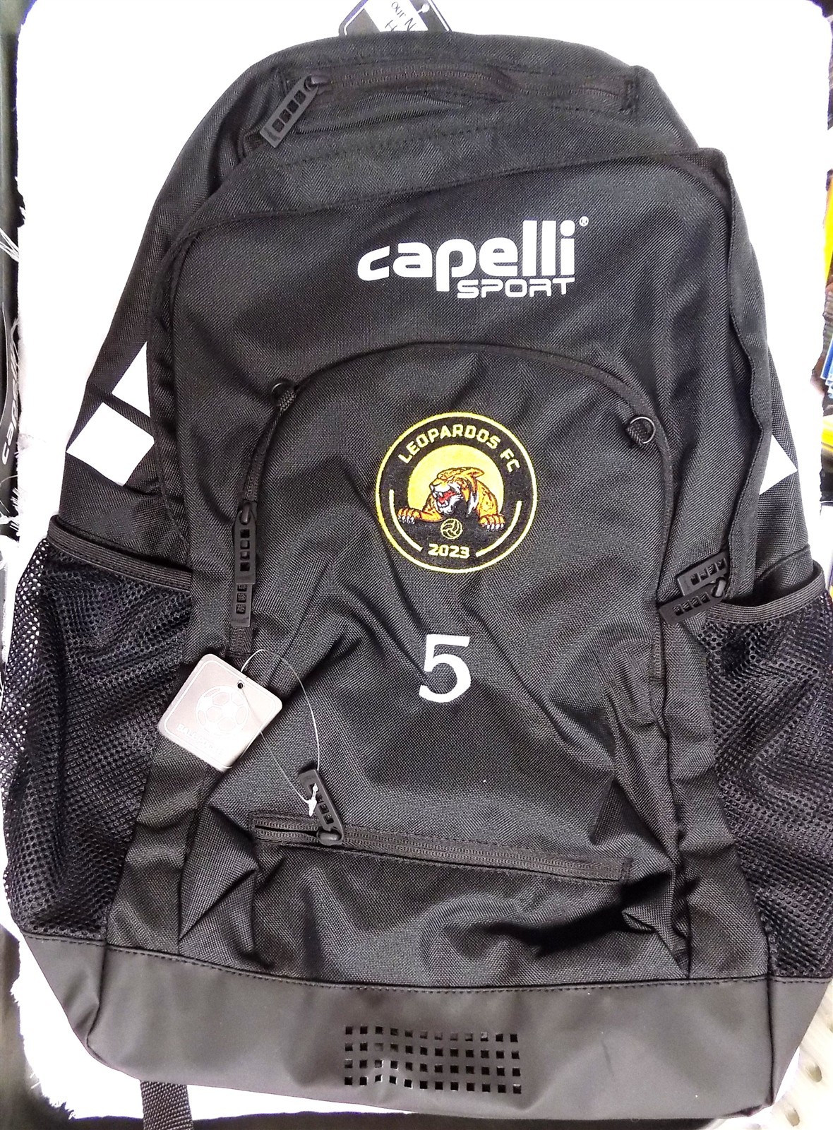 CAPELLI SPORT CS II BLACK TEAM BACKPACK - "LEOPARDOS FC #5" NWTs