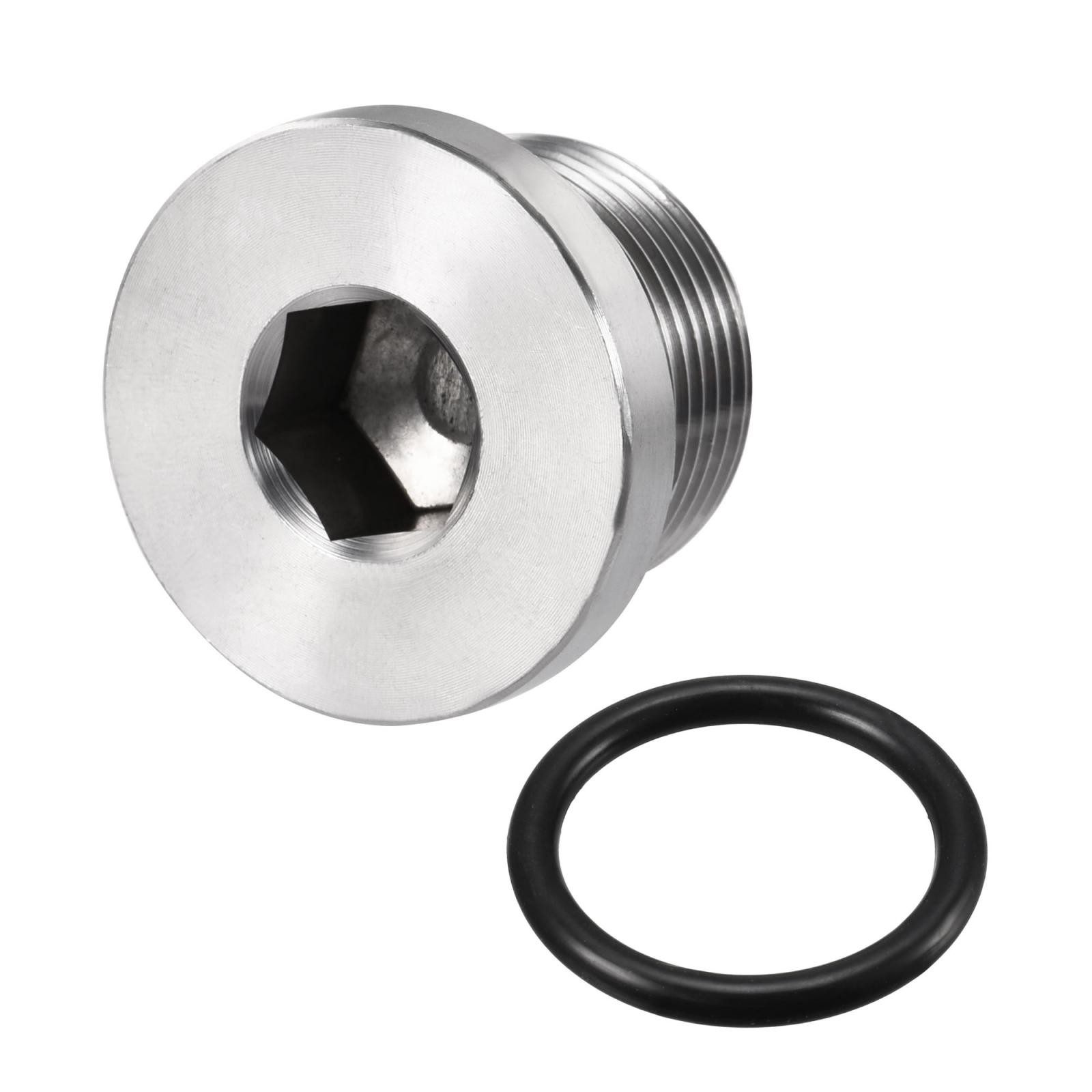 Stainless Steel Inner Hex Head M25x1.5 Pipe Fitting Plug with Seal Ring