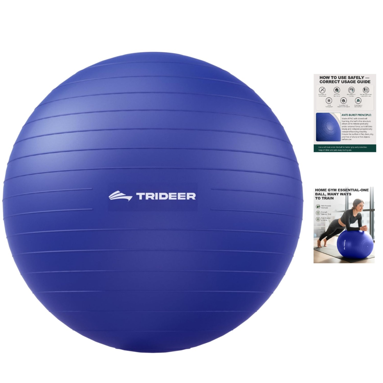 Versatile Exercise Ball: Non-Toxic & Burst-Resistant for Yoga and Active Sitting