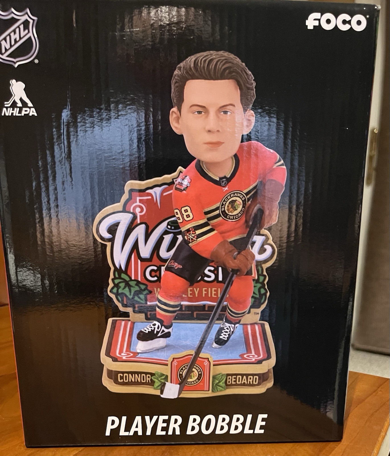 Conner Bedard Chicago Blackhawks 2025 Winter Series Bobblehead NIB