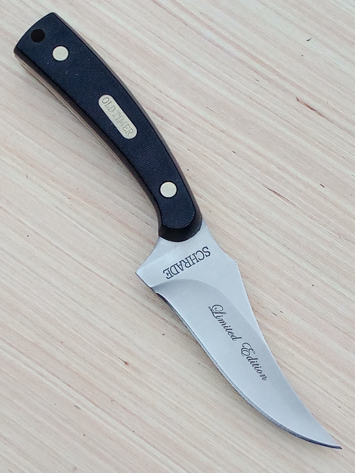 Schrade Old Timer Sharpfinger w/ Sheath Limited Edition Brown Sawcut delrin